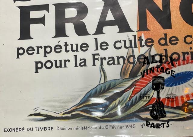 AFFICHE ¨Le Souvenir Français perpétue le culte – Virtel¨