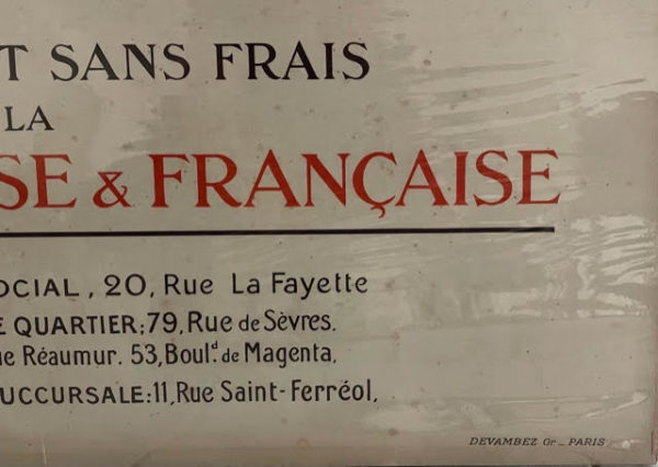 AFFICHE ¨Pour la Victoire – Banque Suisse & Française¨
