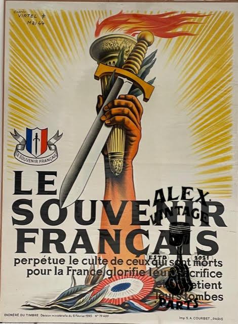 AFFICHE ¨Le Souvenir Français perpétue le culte – Virtel¨