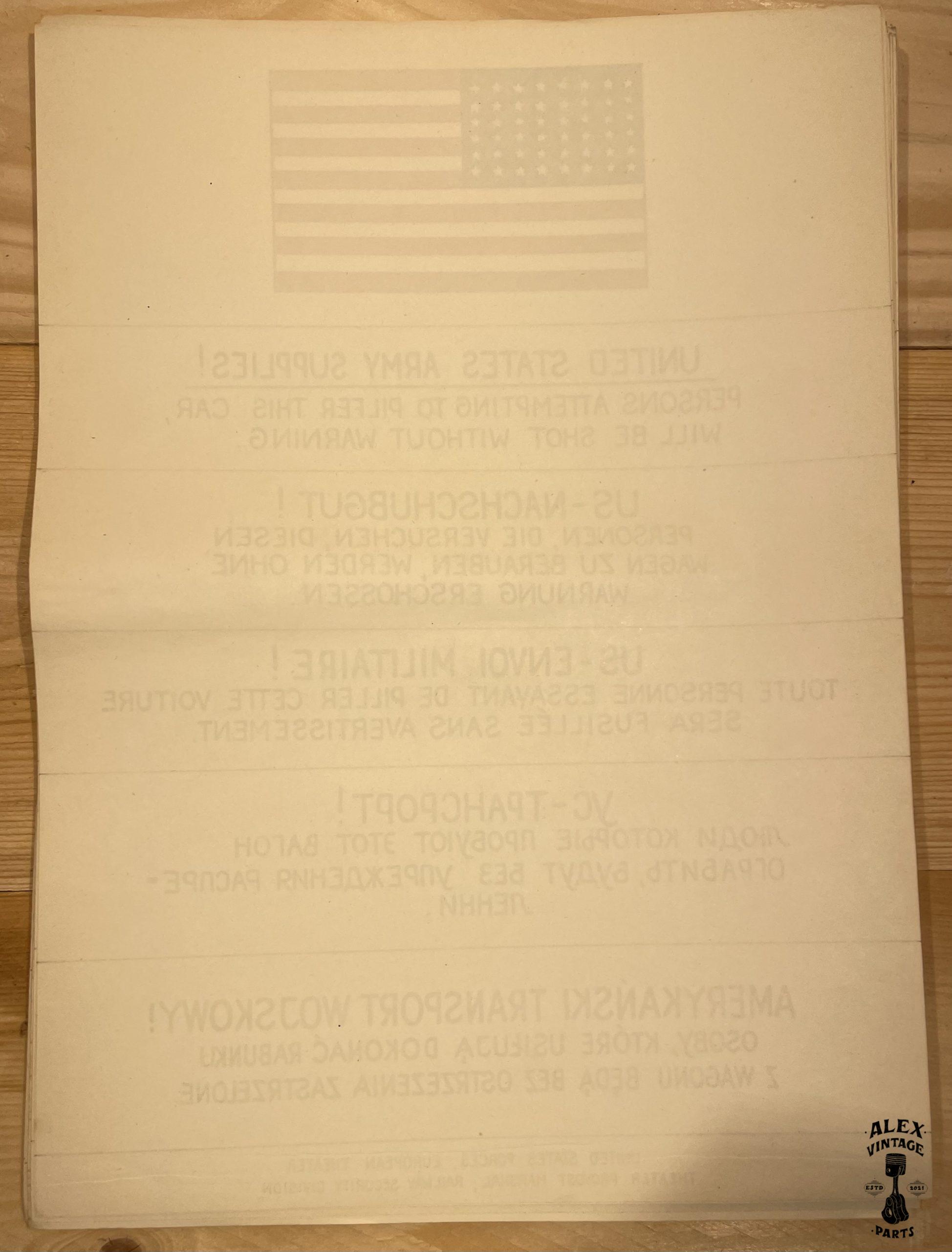 Affiche ¨US-ENVOI MILITAIRE¨ originale ww2