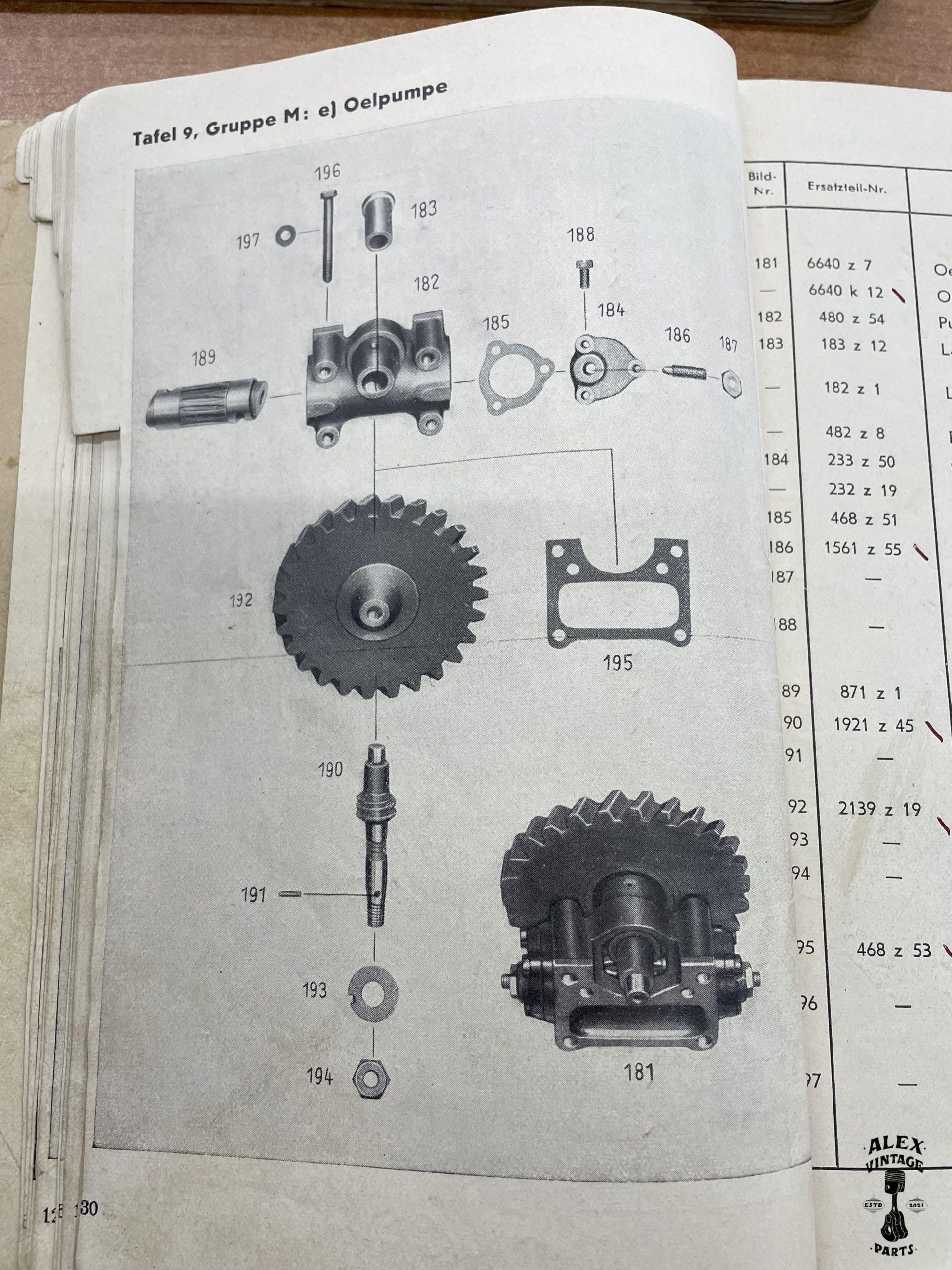 Pompe à huile d’origine pour Zündapp ks750