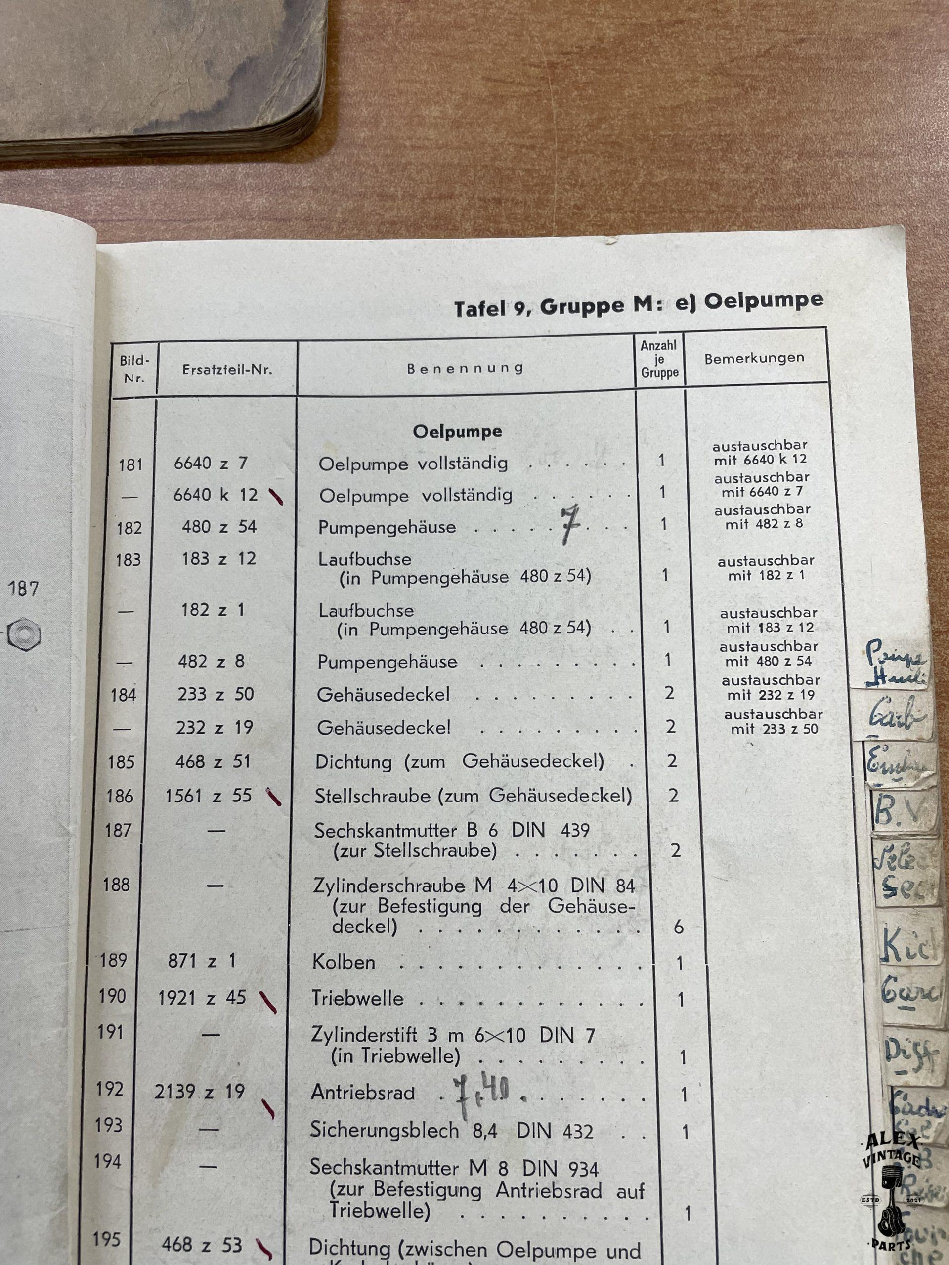 Pompe à huile d’origine pour Zündapp ks750