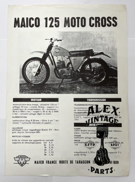 Affichette MAICO 125 GS