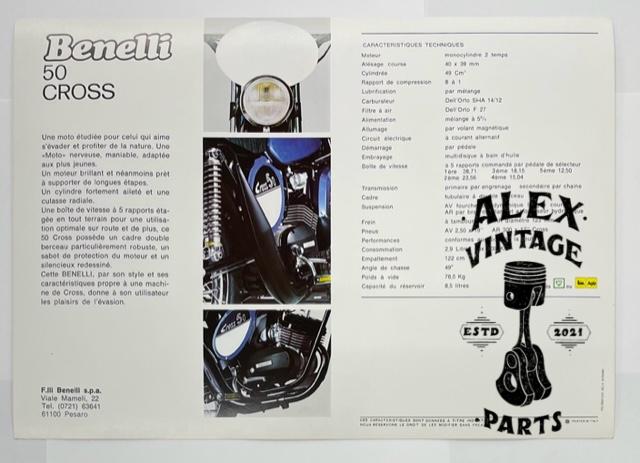 Affichette BENELLI Cross 50