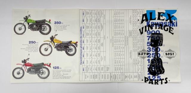 Dépliant publicitaire KAWASAKI années 70