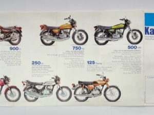 Dépliant publicitaire KAWASAKI années 70