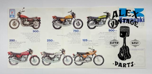 Dépliant publicitaire KAWASAKI années 70