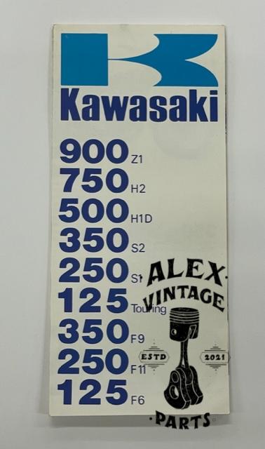 Dépliant publicitaire KAWASAKI années 70