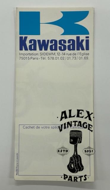 Dépliant publicitaire KAWASAKI années 70