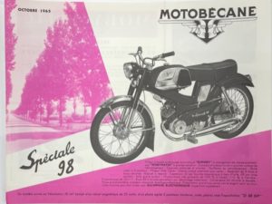 Affichette Motobécane 98 spéciale Violet