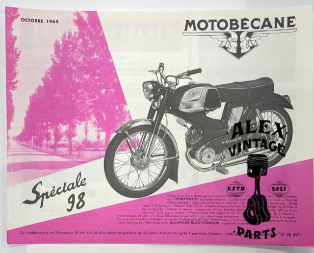 Affichette Motobécane 98 spéciale Violet