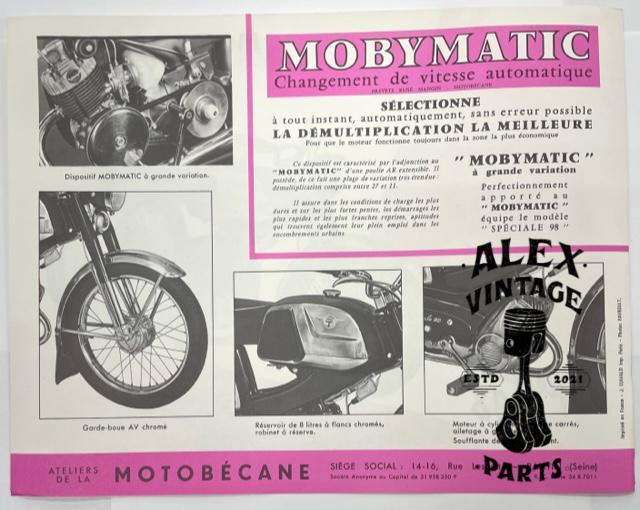 Affichette Motobécane 98 spéciale Violet