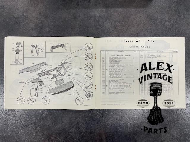Motobécane catalogue pièce détachées X1 X1L
