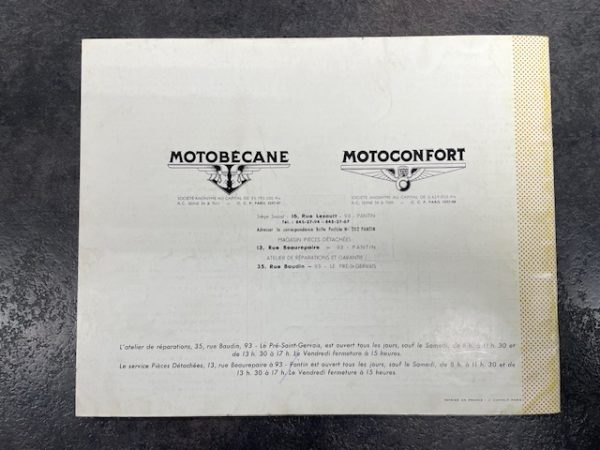 Catalogue pièce motobécane motoconfort cady M1