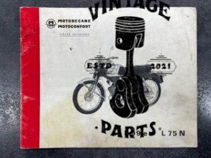 Catalogue pièce motobécane motoconfort L99e L75N
