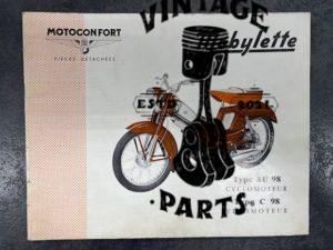 Catalogue pièce motobécane motoconfort mobylette AU98 C98