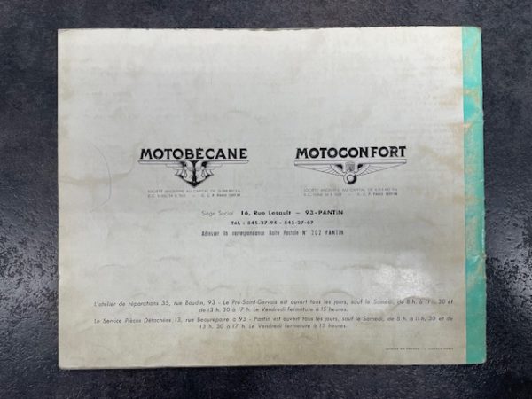 Catalogue pièce motobécane motoconfort mobylette SP TT SP 50