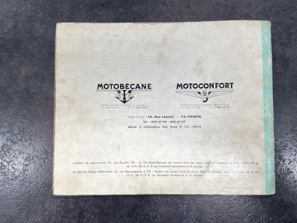 Catalogue pièce motobécane motoconfort SP98 D ou C98SP