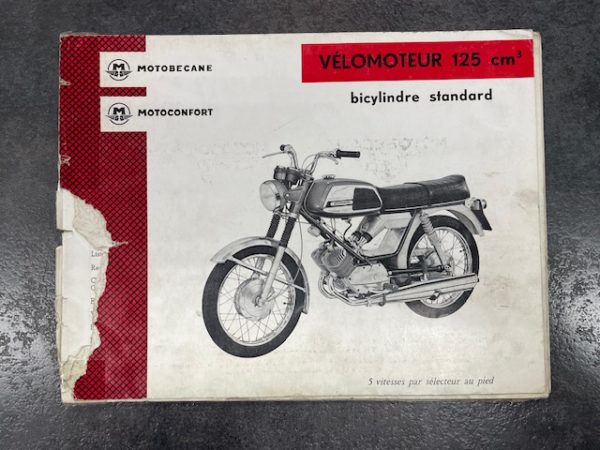 Catalogue pièce motobécane motoconfort vélomoteur 125cm3