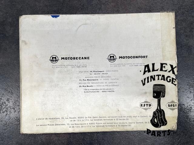 Catalogue pièce motobécane motoconfort vélomoteur 125cm3