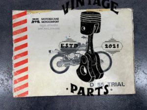 Catalogue pièce motobécane motoconfort D55 TRIAL