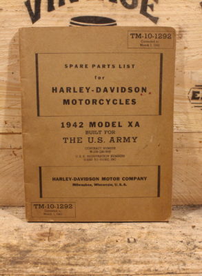 Manuel d’origine Harley-Davidson 750 XA