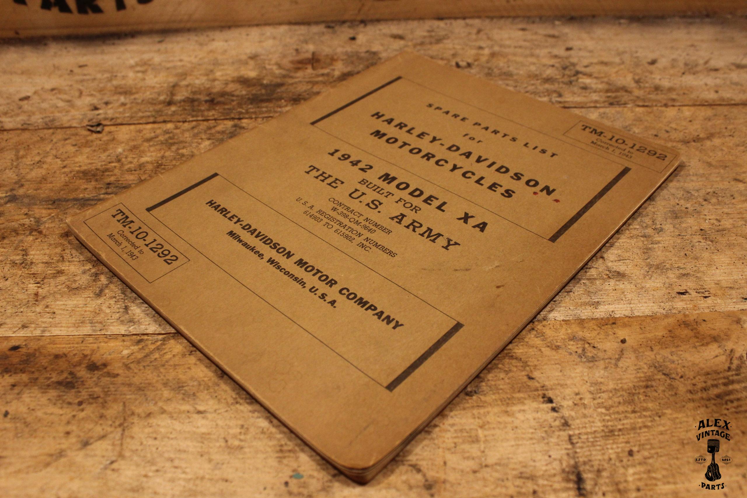 Manuel d’origine Harley-Davidson 750 XA