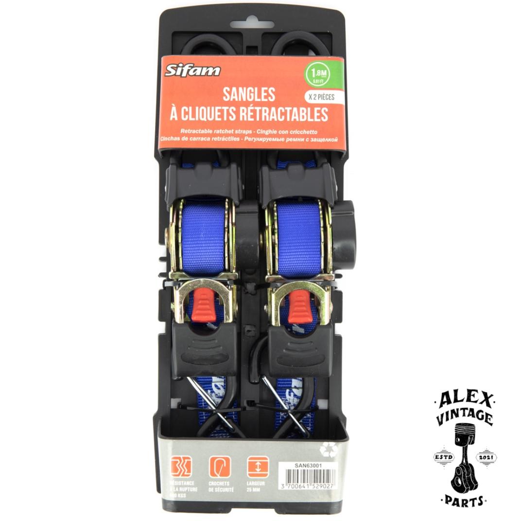 Sangles automatiques rétractables – 2 pièces – 600 kg