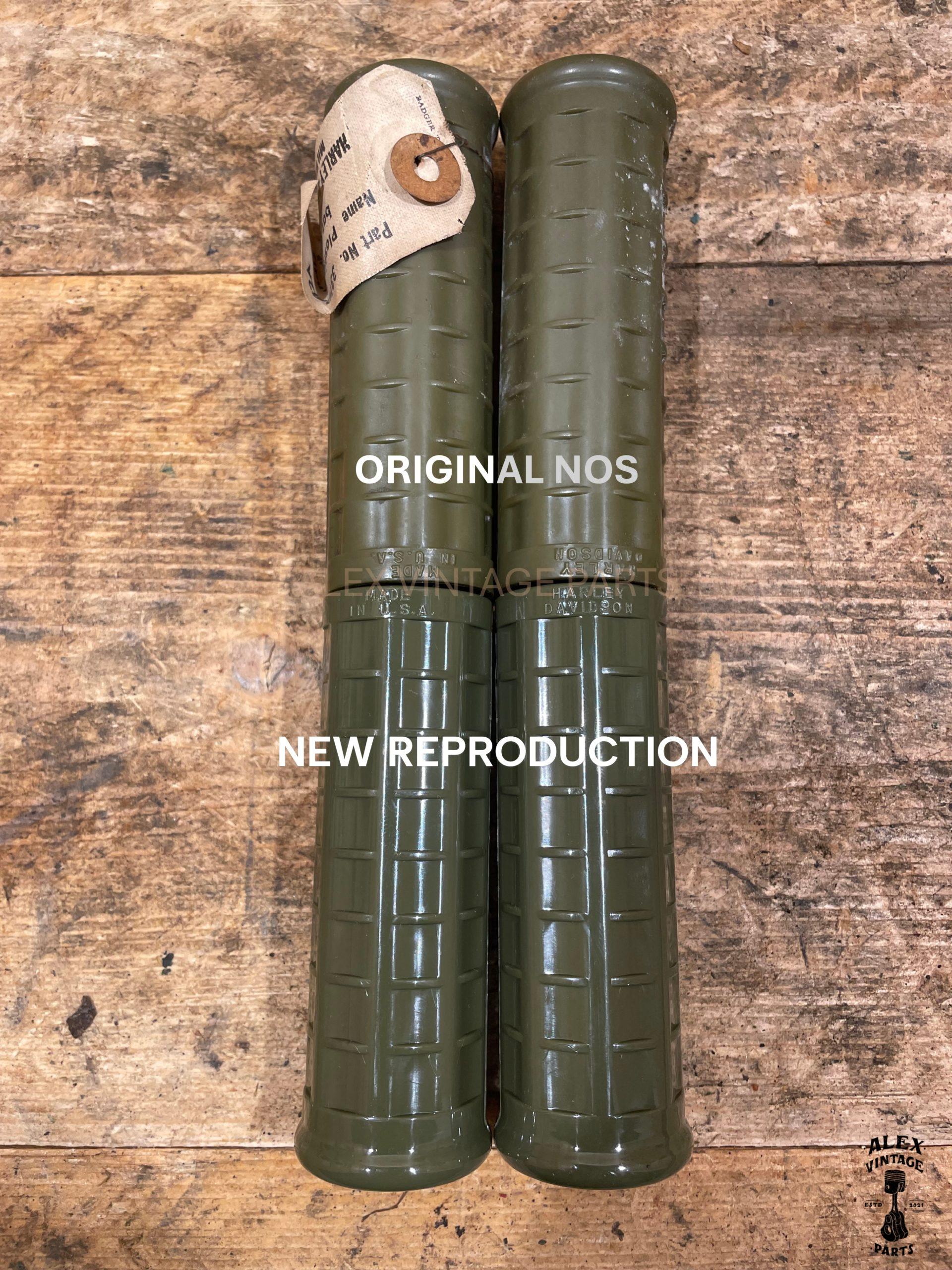 Paire poignées vertes Harley-Davidson WLC