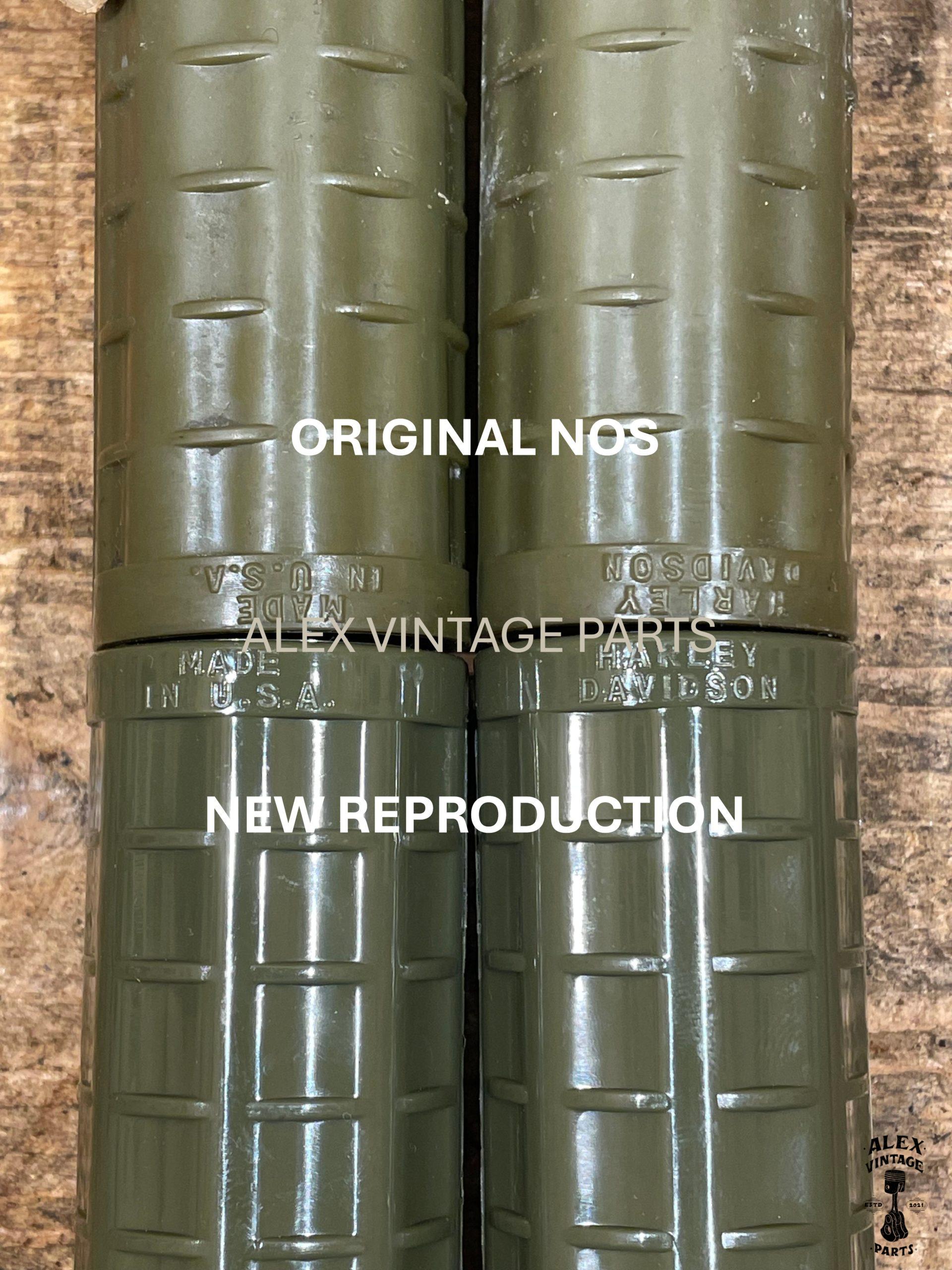 Paire poignées vertes Harley-Davidson WLC